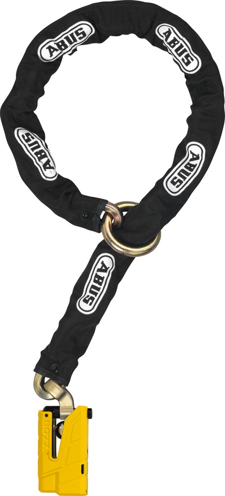 ABUS Ketting-slot-combinatie 8077 yellow 12KS120 black loop Level 19 ABUS Ketting-slot-combinatie 8077 yellow 12KS120 black loop Level 19